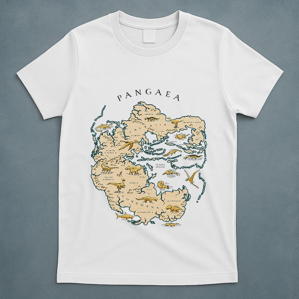 Reunite Pangaea World Map History Geology Earth Geologist T-Shirt
