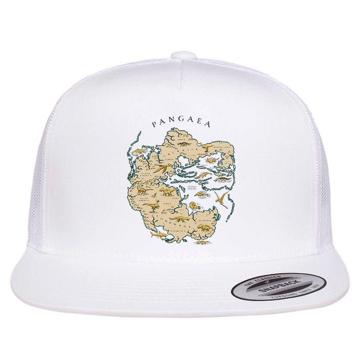 Reunite Pangaea World Map History Geology Earth Geologist Flat Bill Trucker Hat