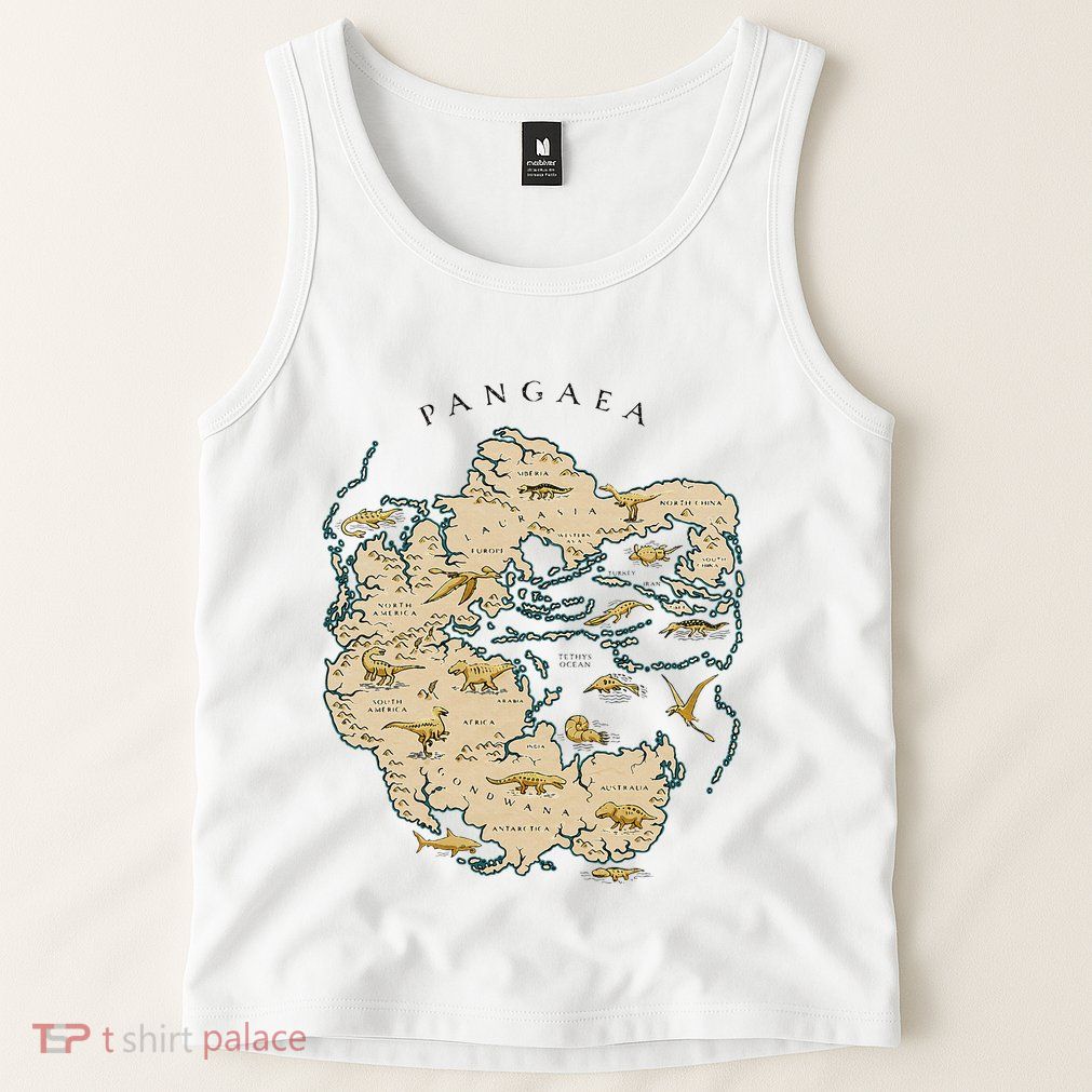 Reunite Pangaea World Map History Geology Earth Geologist Tank Top