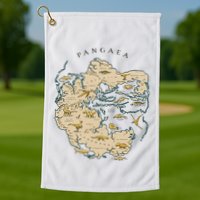 Reunite Pangaea World Map History Geology Earth Geologist Golf Towel