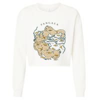 Reunite Pangaea World Map History Geology Earth Geologist Cropped Pullover Crew