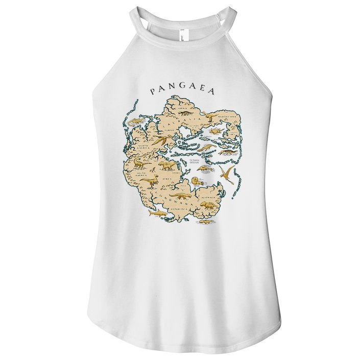 Reunite Pangaea World Map History Geology Earth Geologist Women's Perfect Tri Rocker Tank