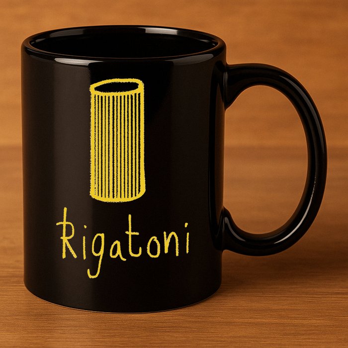 Rigatoni Pasta Wear Your Love Of Pasta Funny 11oz C Handle Ceramic Mug