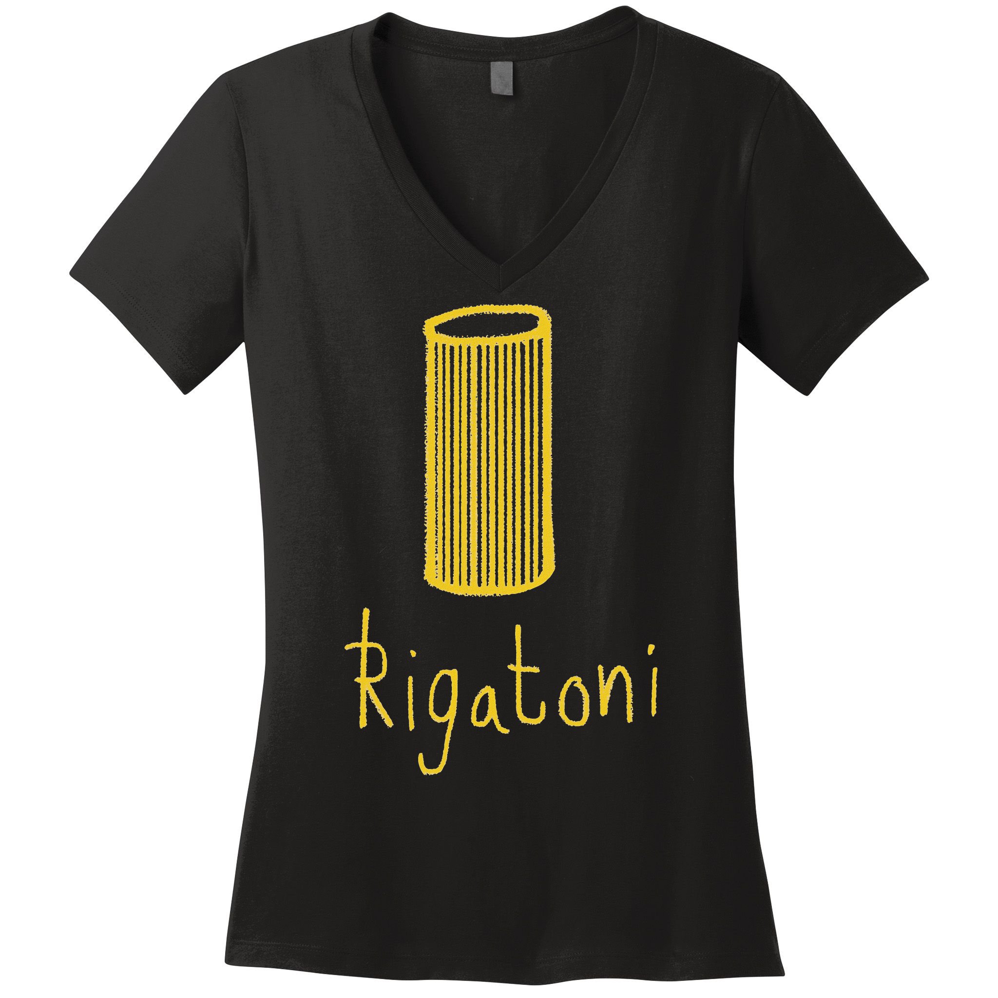 Rigatoni Pasta Wear Your Love Of Pasta Funny Women's V-Neck T-Shirt