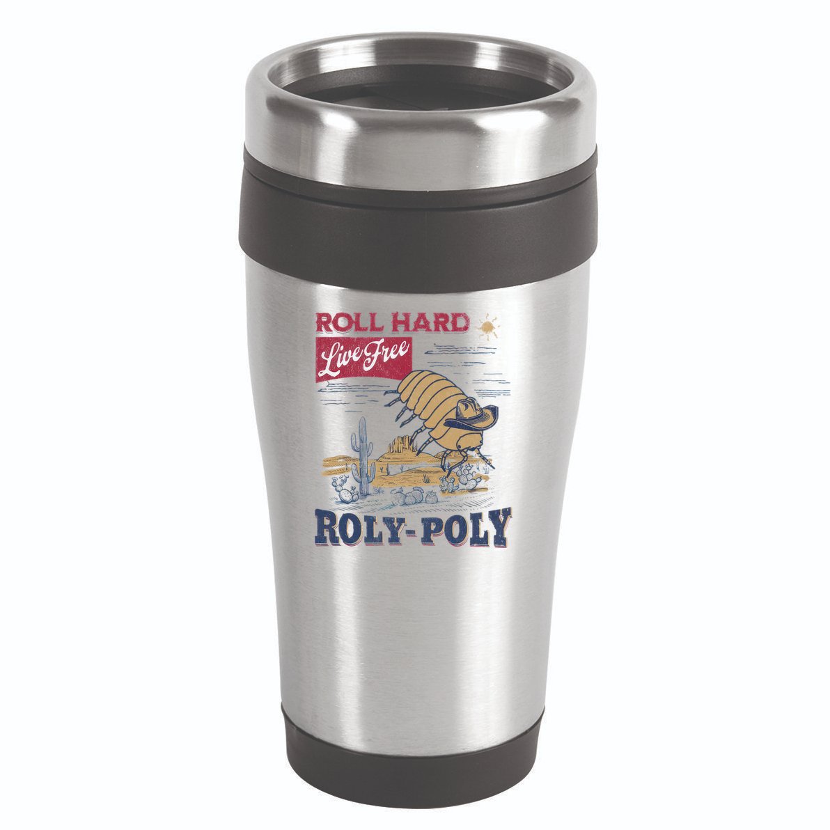Roly Poly Western Rodeo Cowboy Dung Beetle Retro 16oz Travel Tumbler