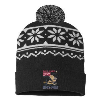 Roly Poly Western Rodeo Cowboy Dung Beetle Retro USA-Made Snowflake Beanie