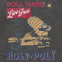 Roly Poly Western Rodeo Cowboy Dung Beetle Retro Vector Backpack