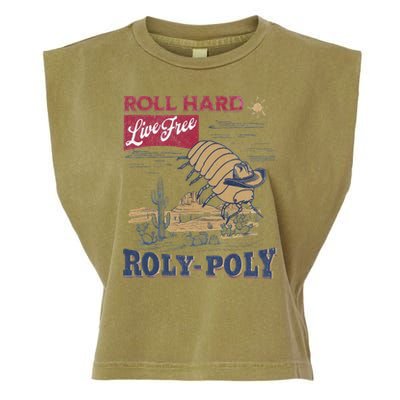 Roly Poly Western Rodeo Cowboy Dung Beetle Retro Garment-Dyed Women's Muscle Tee