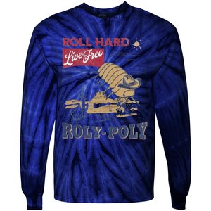 Roly Poly Western Rodeo Cowboy Dung Beetle Retro Tie-Dye Long Sleeve Shirt