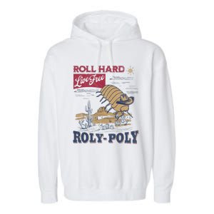 Roly Poly Western Rodeo Cowboy Dung Beetle Retro Garment-Dyed Fleece Hoodie