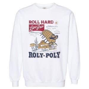 Roly Poly Western Rodeo Cowboy Dung Beetle Retro Garment-Dyed Sweatshirt