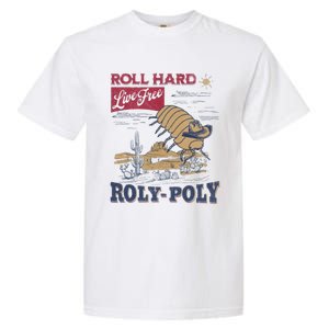 Roly Poly Western Rodeo Cowboy Dung Beetle Retro Garment-Dyed Heavyweight T-Shirt