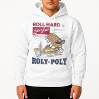 Roly Poly Western Rodeo Cowboy Dung Beetle Retro Hoodie