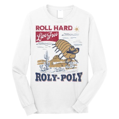 Roly Poly Western Rodeo Cowboy Dung Beetle Retro Long Sleeve Shirt