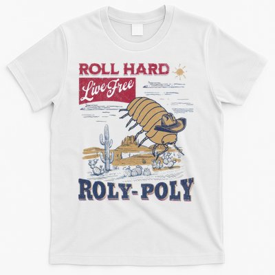 Roly Poly Western Rodeo Cowboy Dung Beetle Retro T-Shirt