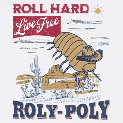 Roly Poly Western Rodeo Cowboy Dung Beetle Retro T-Shirt