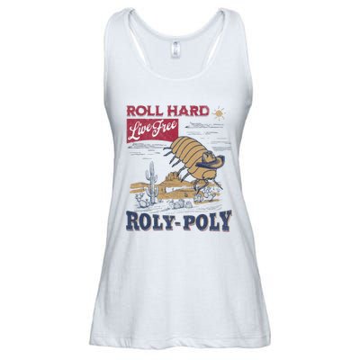 Roly Poly Western Rodeo Cowboy Dung Beetle Retro Ladies Essential Flowy Tank