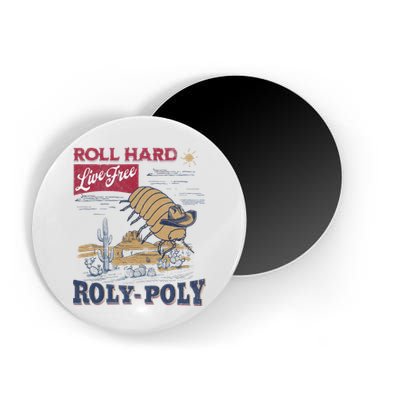 Roly Poly Western Rodeo Cowboy Dung Beetle Retro Magnet