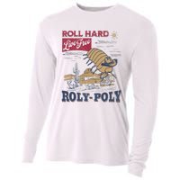 Roly Poly Western Rodeo Cowboy Dung Beetle Retro Cooling Performance Long Sleeve Crew