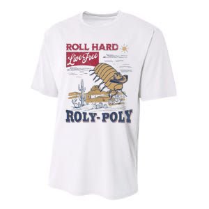 Roly Poly Western Rodeo Cowboy Dung Beetle Retro Performance Sprint T-Shirt