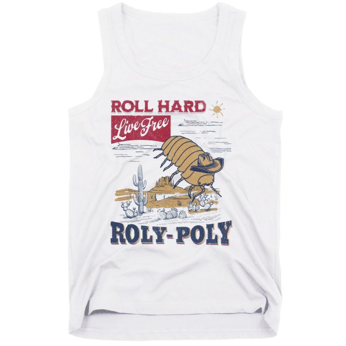 Roly Poly Western Rodeo Cowboy Dung Beetle Retro Tank Top