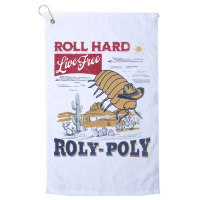 Roly Poly Western Rodeo Cowboy Dung Beetle Retro Golf Towel