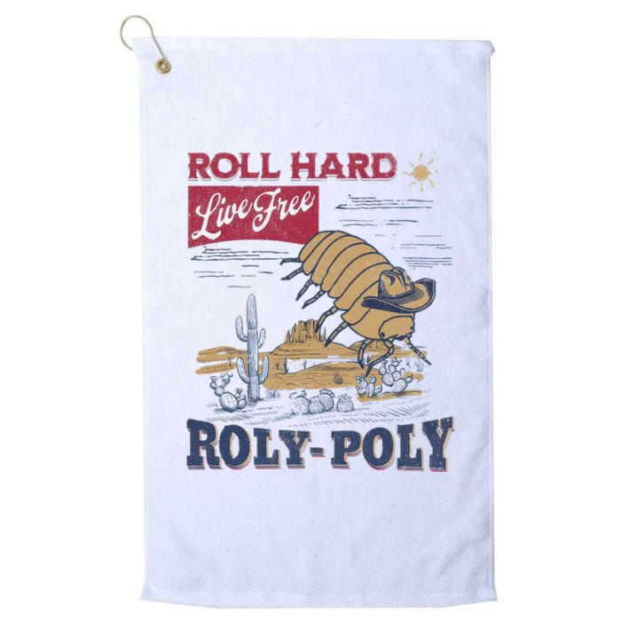 Roly Poly Western Rodeo Cowboy Dung Beetle Retro Platinum Collection Golf Towel