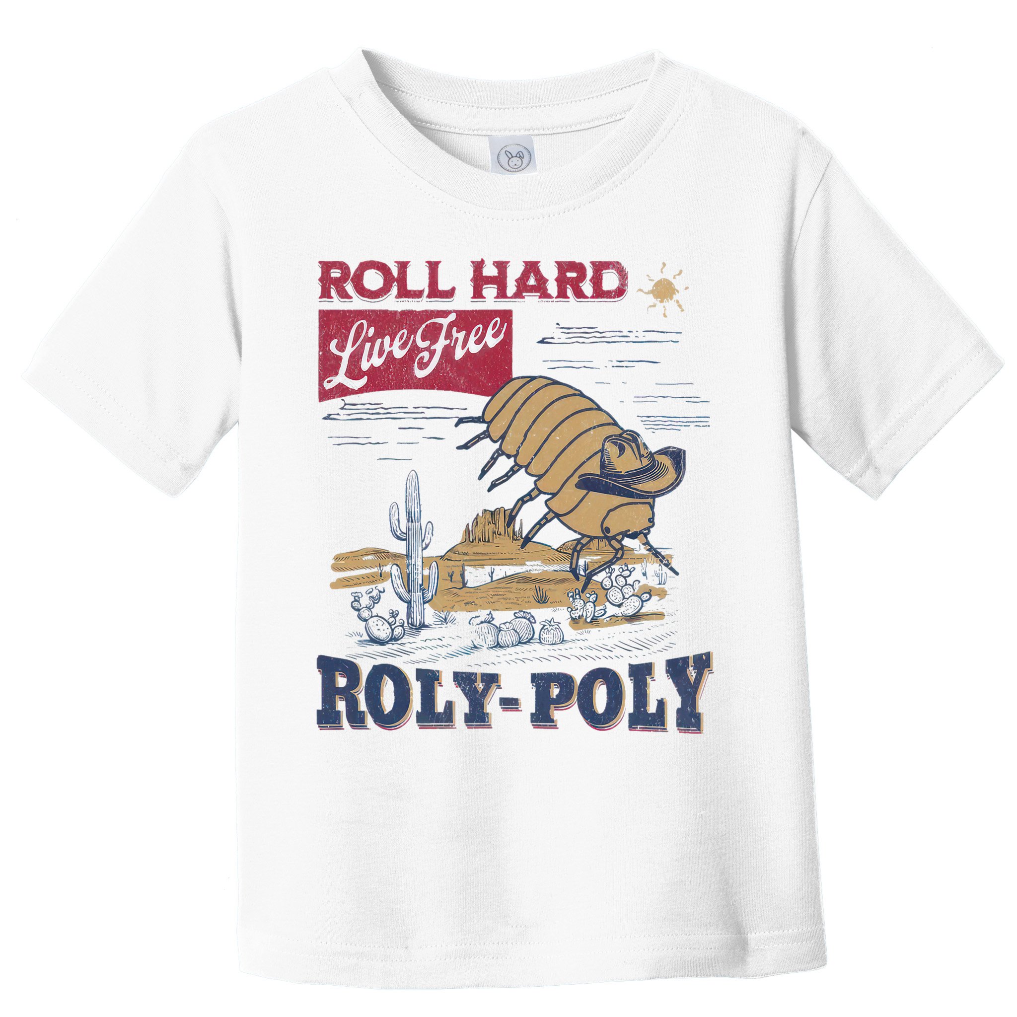 Roly Poly Western Rodeo Cowboy Dung Beetle Retro Toddler T-Shirt