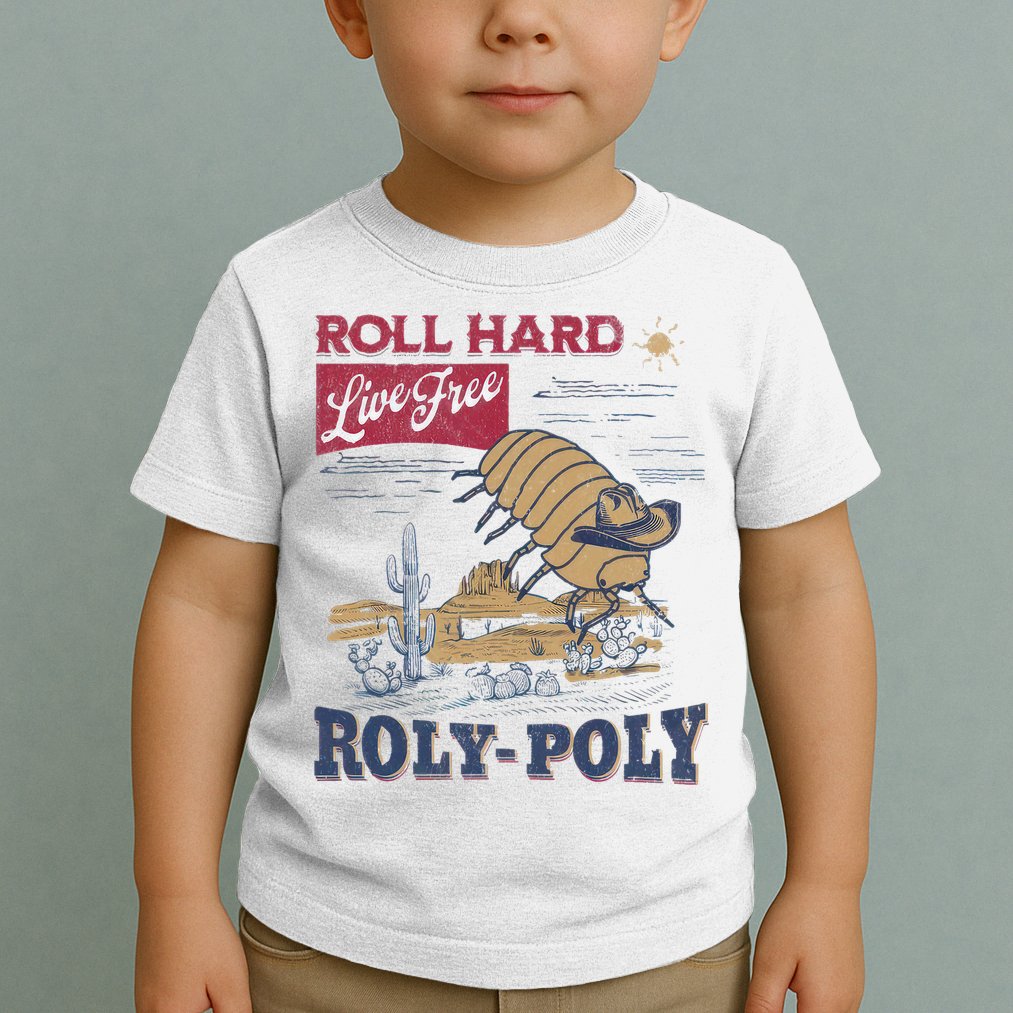 Roly Poly Western Rodeo Cowboy Dung Beetle Retro Toddler T-Shirt