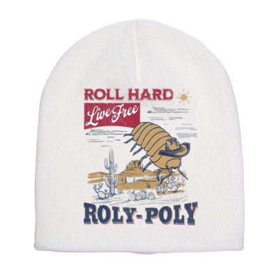 Roly Poly Western Rodeo Cowboy Dung Beetle Retro Short Acrylic Beanie