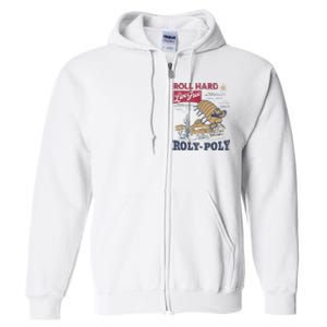 Roly Poly Western Rodeo Cowboy Dung Beetle Retro Full Zip Hoodie