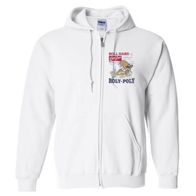 Roly Poly Western Rodeo Cowboy Dung Beetle Retro Full Zip Hoodie