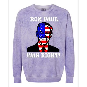 Ron Paul Was Right Colorblast Crewneck Sweatshirt