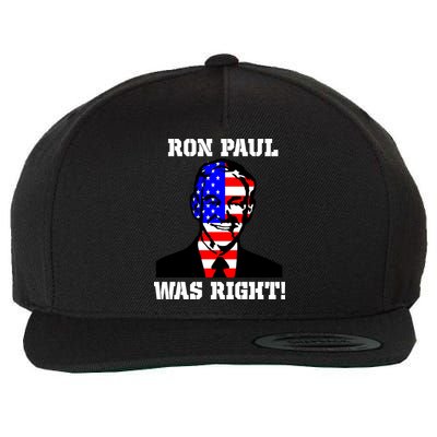 Ron Paul Was Right Wool Snapback Cap