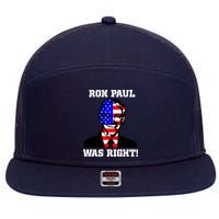 Ron Paul Was Right 7 Panel Mesh Trucker Snapback Hat
