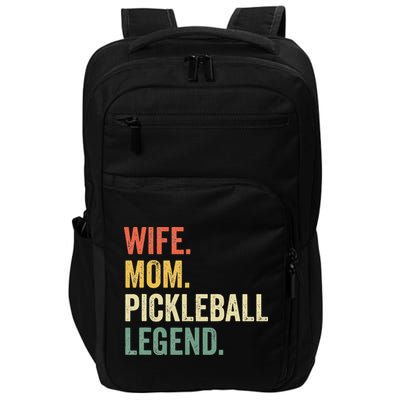 Retro Pickleball Wife Mom Legend Vintage Mother's Day Impact Tech Backpack
