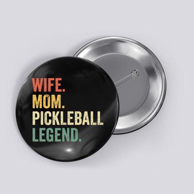 Retro Pickleball Wife Mom Legend Vintage Mother's Day Button