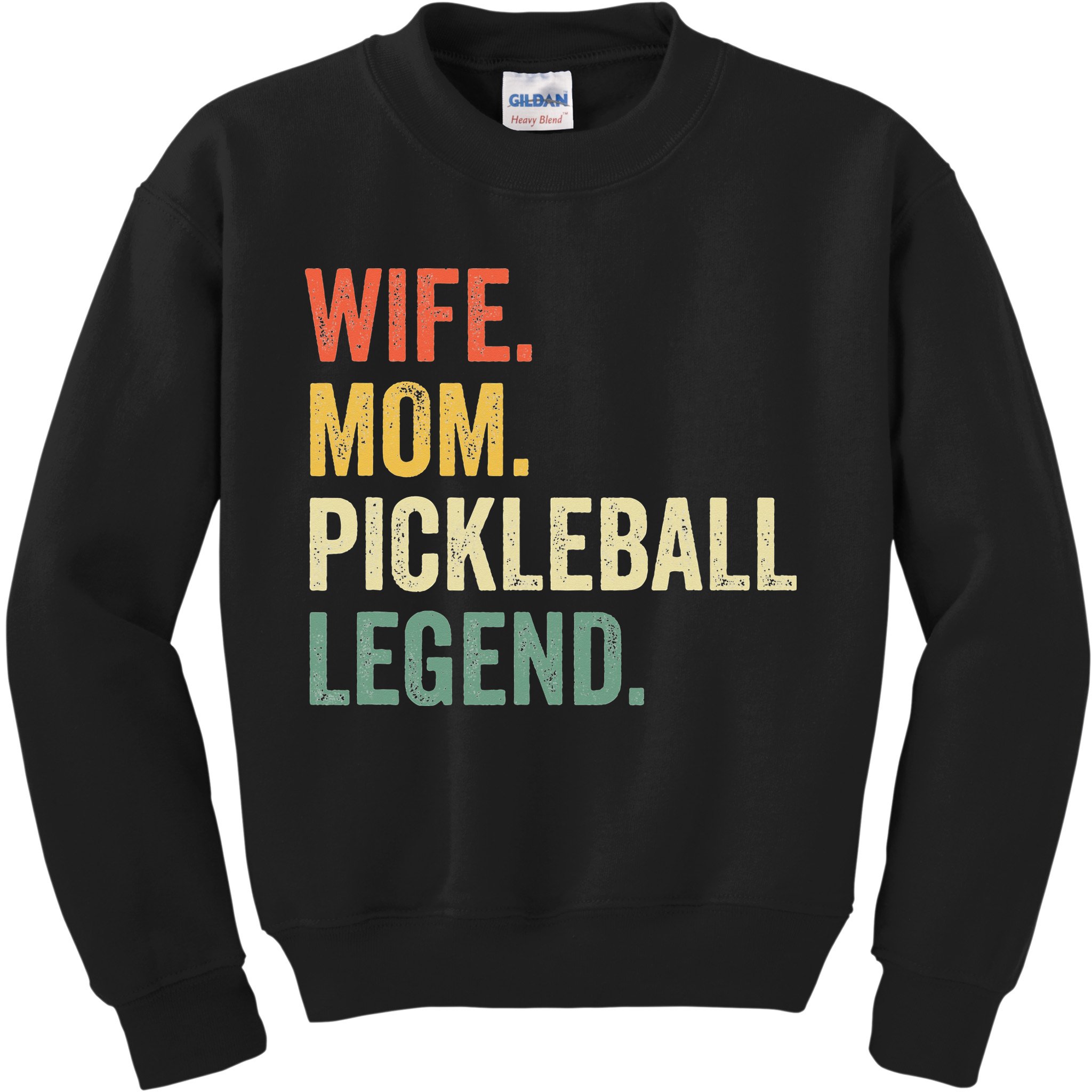 Retro Pickleball Wife Mom Legend Vintage Mother's Day Kids Sweatshirt