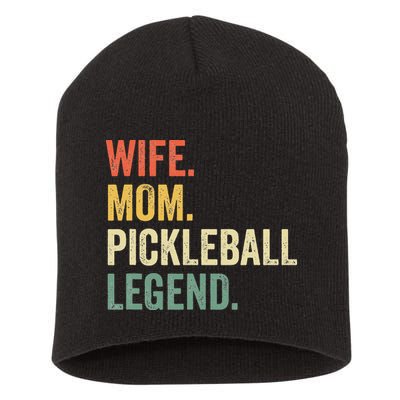 Retro Pickleball Wife Mom Legend Vintage Mother's Day Short Acrylic Beanie