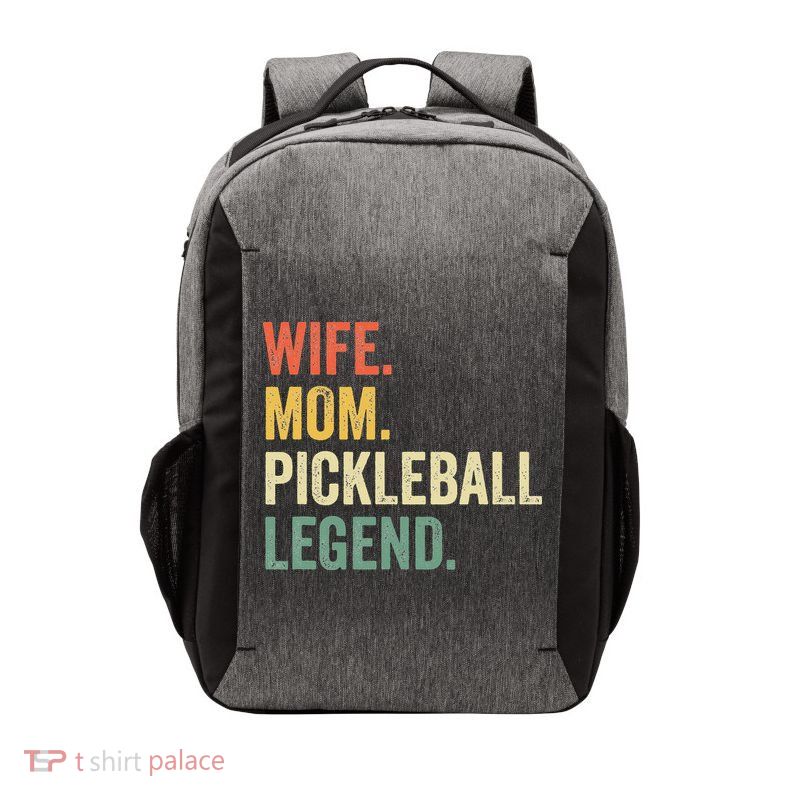 Retro Pickleball Wife Mom Legend Vintage Mother's Day Vector Backpack