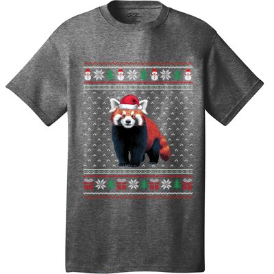 Red Panda Wearing Santa Hat Ugly Xmas Red Panda Lovers T-Shirt