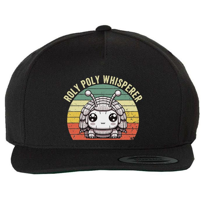 Roly Poly Whisperer Pill Bug Kawaii Rollie Pollie Wool Snapback Cap