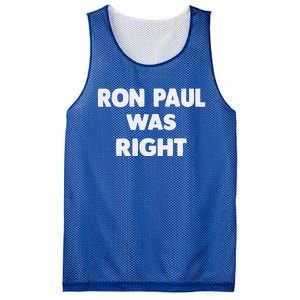 Ron Paul Was Right Mesh Reversible Basketball Jersey Tank