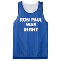 Ron Paul Was Right Mesh Reversible Basketball Jersey Tank