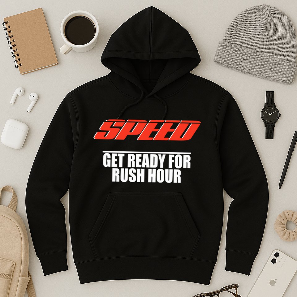 Robert Pattinson Wearing Speed Get Ready For Rush Hour Hoodie