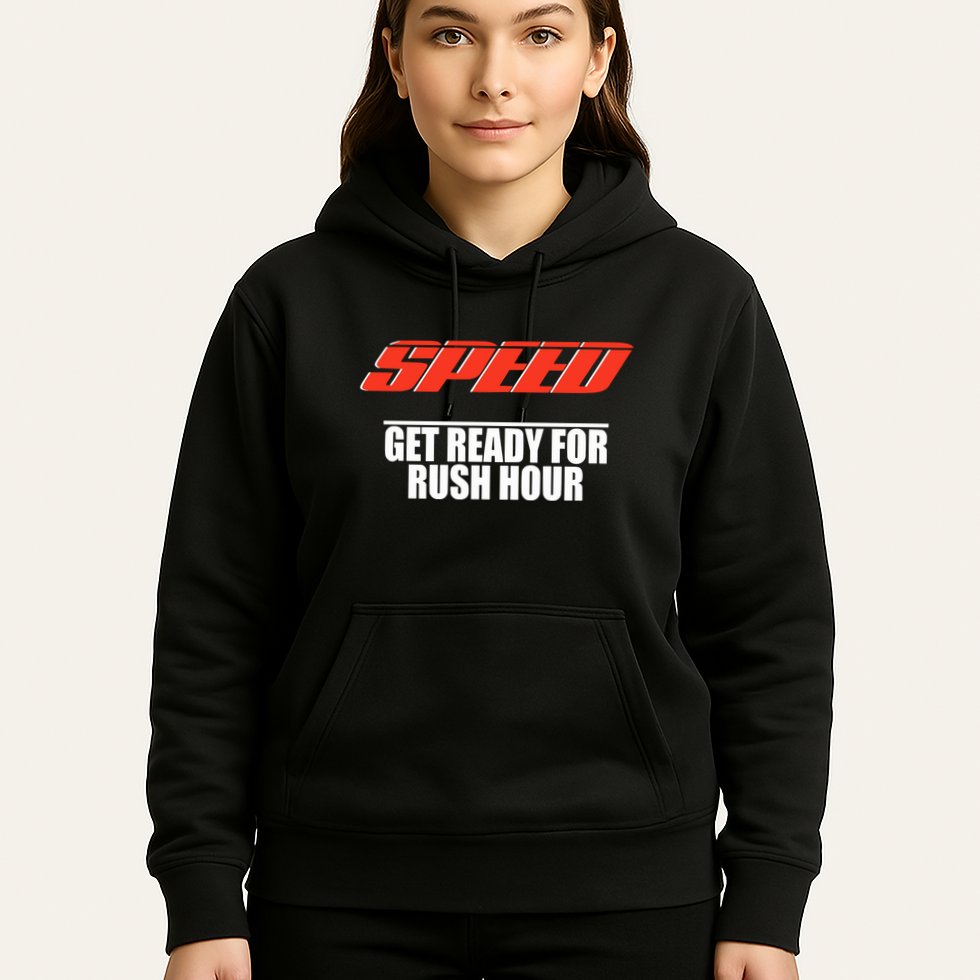 Robert Pattinson Wearing Speed Get Ready For Rush Hour Hoodie