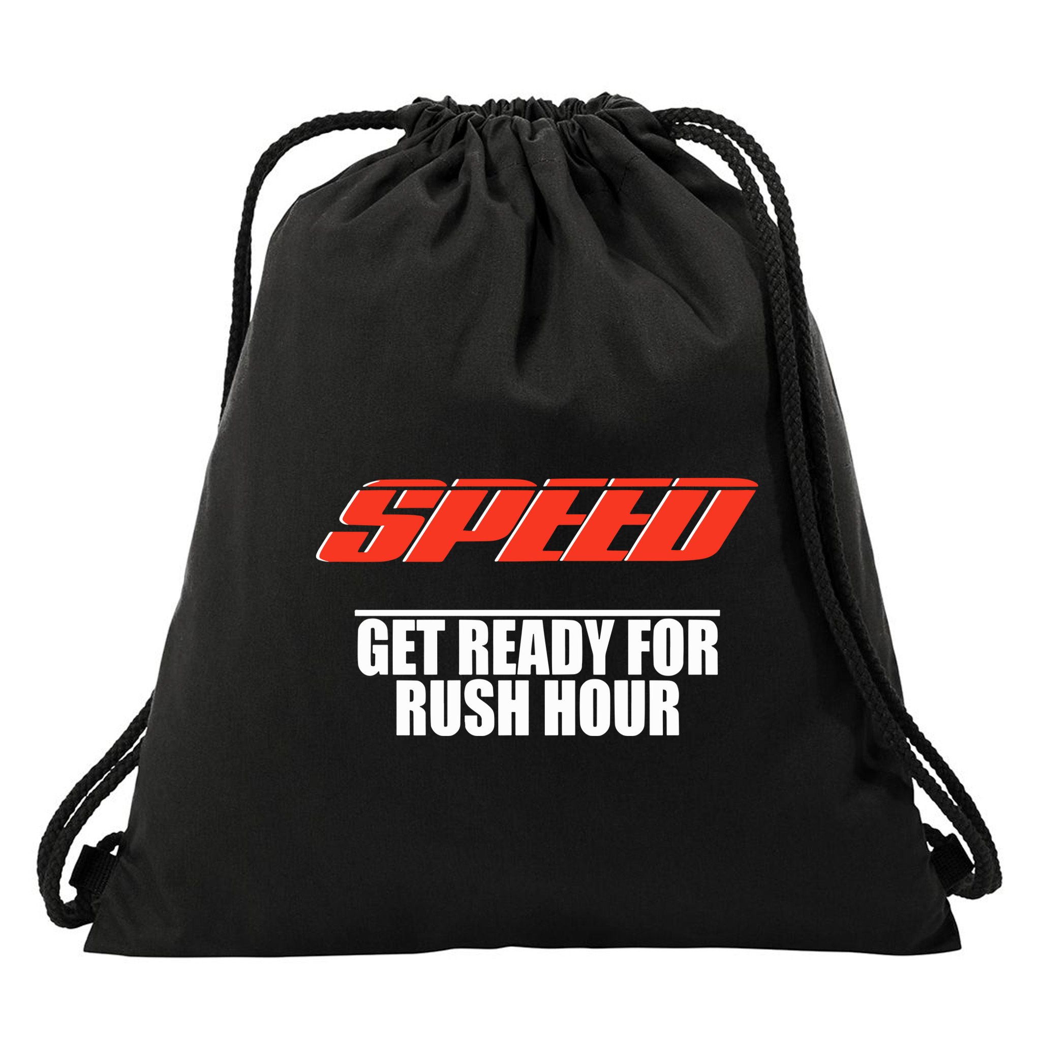 Robert Pattinson Wearing Speed Get Ready For Rush Hour Drawstring Bag
