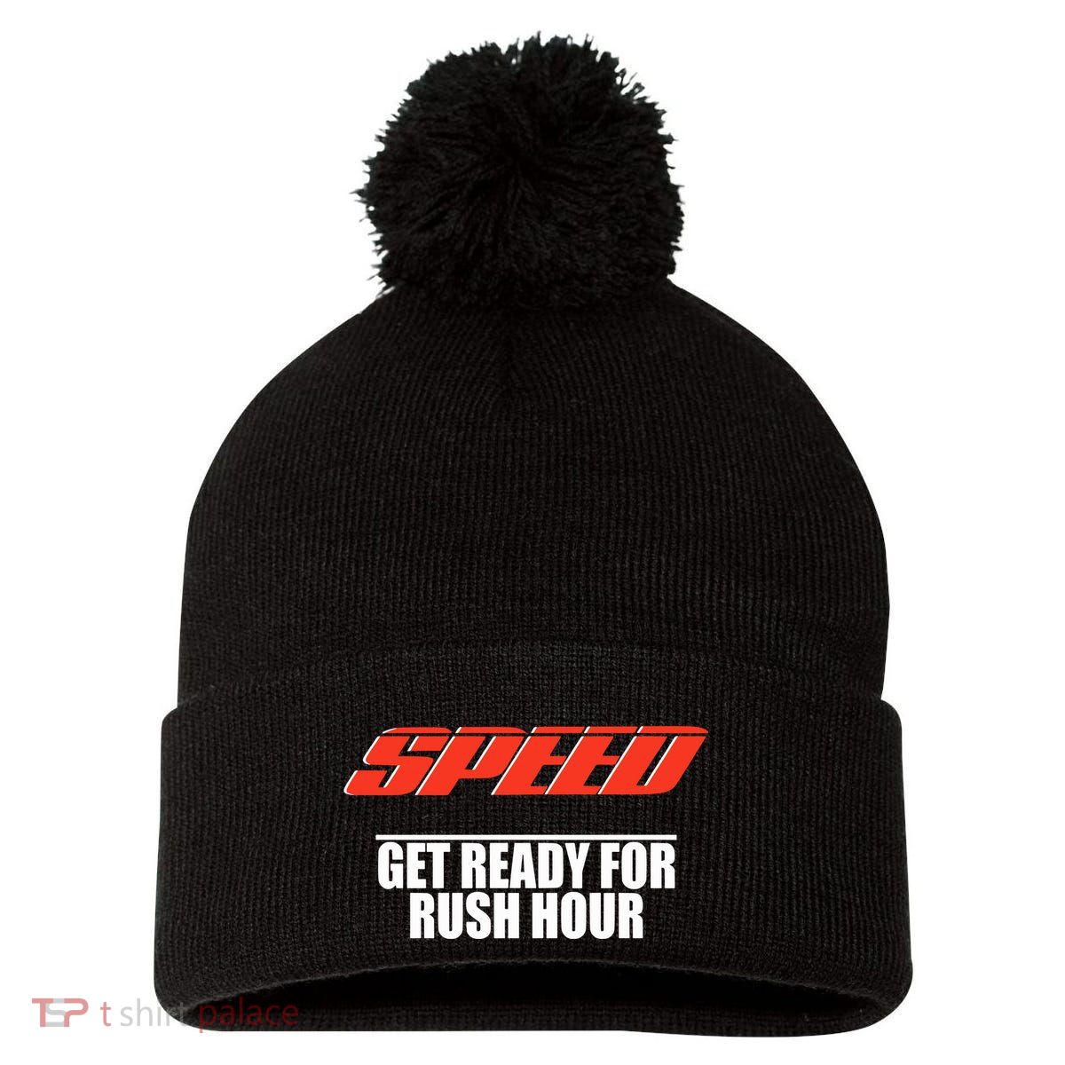 Robert Pattinson Wearing Speed Get Ready For Rush Hour Pom Pom 12in Knit Beanie