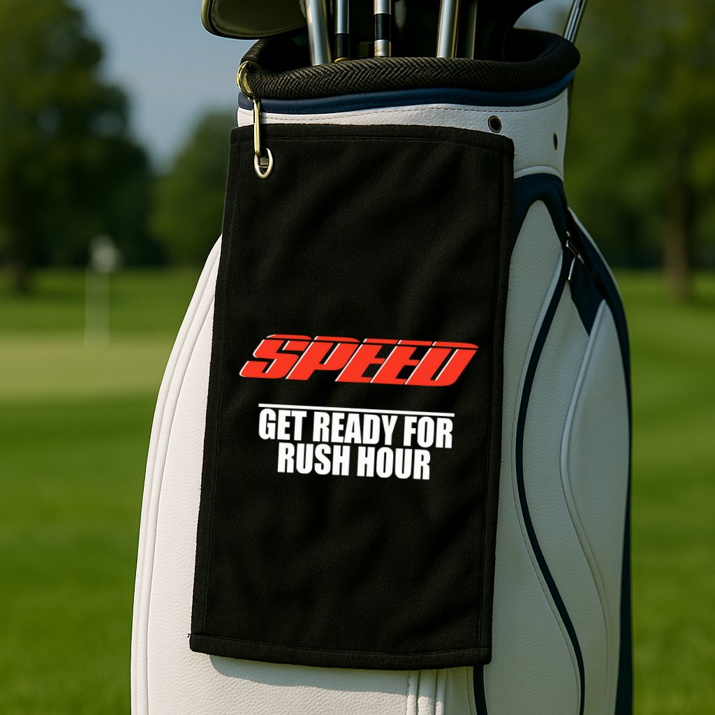 Robert Pattinson Wearing Speed Get Ready For Rush Hour Golf Towel