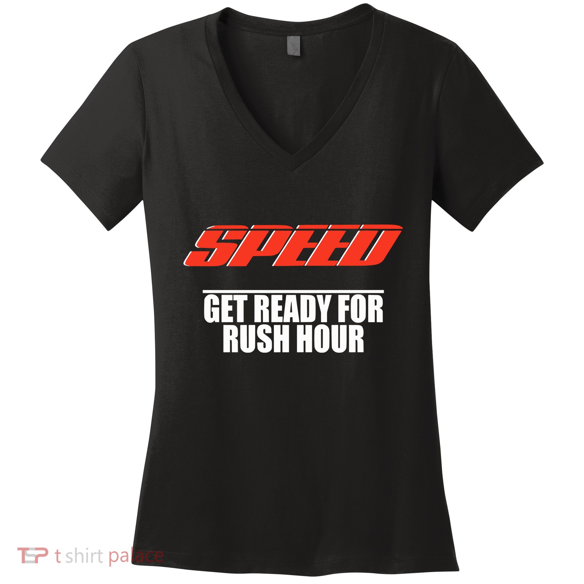 Robert Pattinson Wearing Speed Get Ready For Rush Hour Women's V-Neck T-Shirt